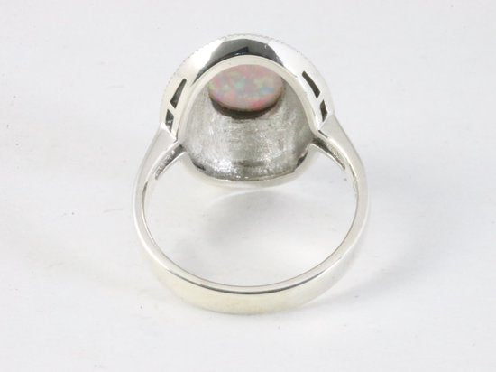 Zilveren ring met welo opaal en marcasiet afbeelding 3