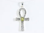 Bewerkte zilveren ankh hanger met citrien afbeelding 4