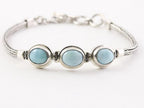 Zilveren armband met larimar afbeelding 1