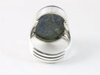 Grote ovale zilveren ring met lapis lazuli afbeelding 3