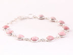 Fijne zilveren armband met rhodochrosiet afbeelding 2