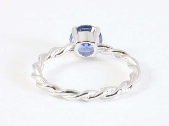 Zilveren ring met tanzaniet afbeelding 3