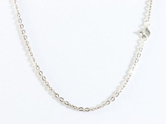 Traditionele bewerkte zilveren hanger met parelmoer aan ketting afbeelding 5