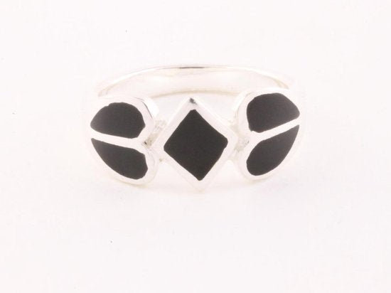 Zilveren ring met onyx afbeelding 2