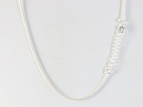 Zilveren collier met regenboog maansteen afbeelding 5