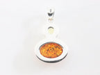 Zilveren hanger met amber en citrien afbeelding 3