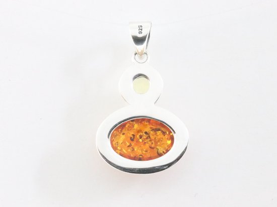 Zilveren hanger met amber en citrien afbeelding 3