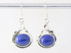 Bewerkte zilveren oorbellen met lapis lazuli afbeelding 4