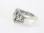 Bewerkte zilveren ring met abalone schelp afbeelding 2