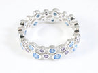 Zware zilveren ring met aquamarijn en amethist afbeelding 2