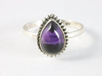 Bewerkte zilveren ring met amethist afbeelding 4