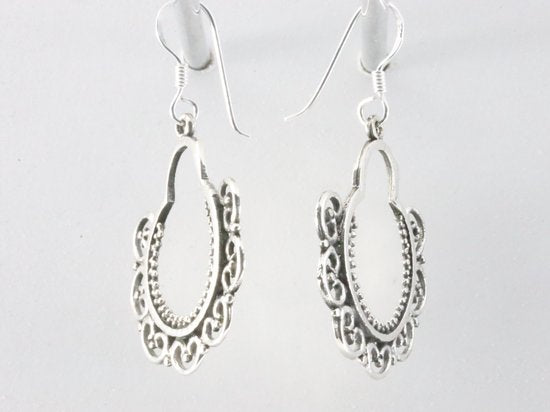 Traditionele bewerkte zilveren oorbellen afbeelding 2