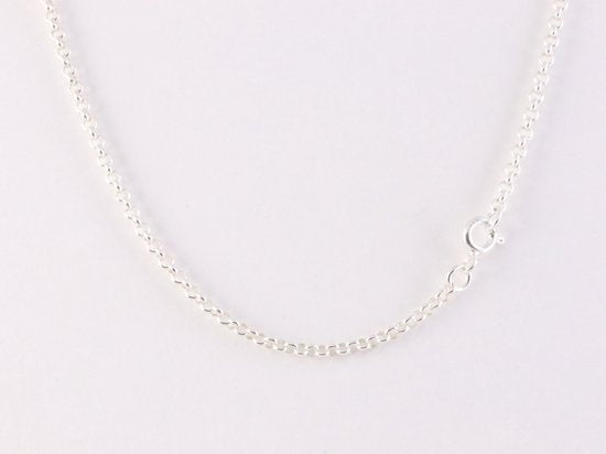 Bewerkte zilveren hanger met groene onyx aan ketting afbeelding 5