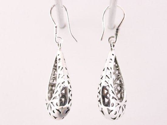 Opengewerkte zilveren oorbellen afbeelding 2