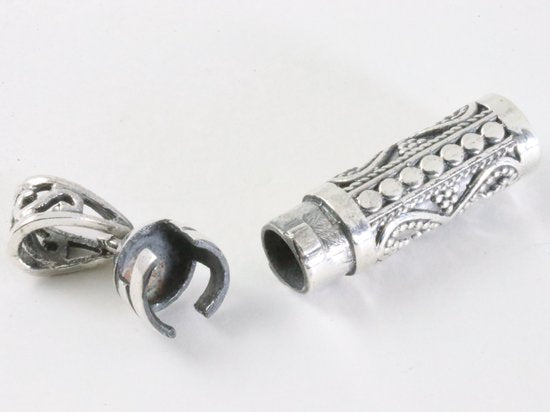 Traditionele fijne bewerkte zilveren ashanger afbeelding 4