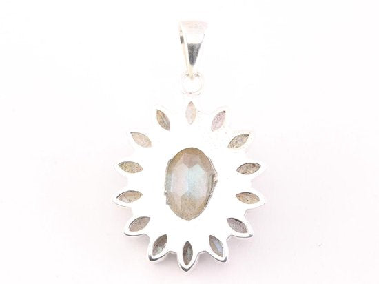 Zilveren hanger met labradoriet afbeelding 3