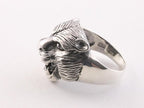 Zilveren ring met tijgerkop afbeelding 3
