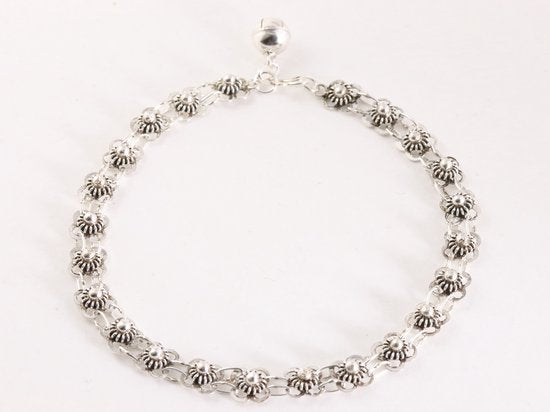 Fijn bewerkte zilveren enkelband afbeelding 1