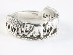 Zilveren ring met olifanten afbeelding 1