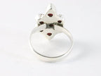 Zilveren ring met granaat stenen afbeelding 3