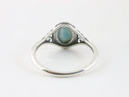 Bewerkte zilveren ring met larimar afbeelding 3