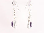 Bewerkte zilveren oorbellen met amethist afbeelding 2