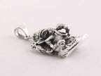 Zware zilveren Ganesha hanger afbeelding 3