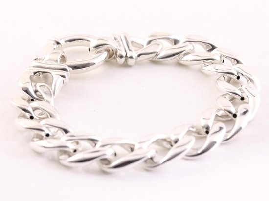 Zilveren armband met gourmet schakels afbeelding 2