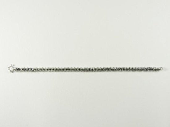 Fijne bewerkte zilveren schakelarmband afbeelding 5