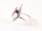 Bewerkte zilveren ring met carneool afbeelding 2