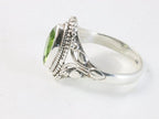 Fijne bewerkte zilveren ring met peridoot afbeelding 2