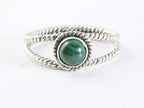 Opengewerkte zilveren ring met malachiet afbeelding 4