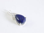 Zilveren hanger met lapis lazuli en witte topaas aan ketting afbeelding 2