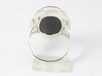 Grote ovale zilveren ring met onyx afbeelding 3