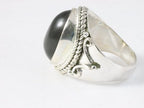 Bewerkte zilveren ring met rookkwarts afbeelding 2