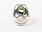 Opengewerkte zilveren ring met lemonkwarts afbeelding 2