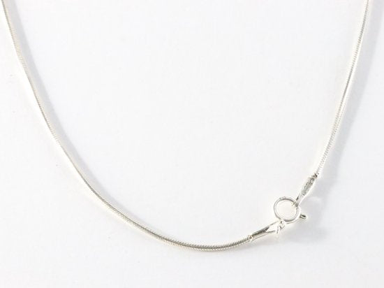 Fijne hoogglans zilveren hanger met groene Ceylon saffier aan ketting afbeelding 4