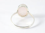 Ovale zilveren ring met rozenkwarts afbeelding 3
