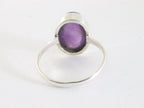 Ovale zilveren ring met amethist afbeelding 3
