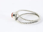 Opengewerkte zilveren ring met carneool afbeelding 2