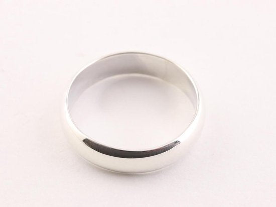 Fijne gladde zilveren ring afbeelding 2