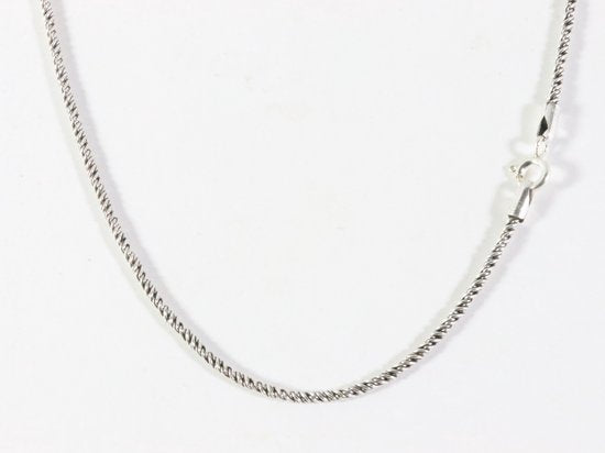 Zilveren hanger met mosagaat aan ketting afbeelding 5