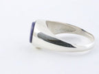 Hoogglans zilveren ring met lapis lazuli afbeelding 2