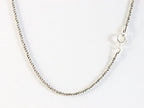Zilveren hanger met amethist en marcasiet aan ketting afbeelding 5