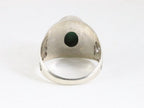 Bewerkte zilveren ring met malachiet afbeelding 3