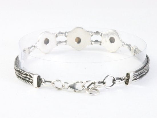 Bewerkte zilveren armband met tijgeroog afbeelding 3