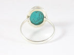 Ovale zilveren ring met turkoois afbeelding 3