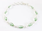 Fijne zilveren armband met groene amethist afbeelding 1