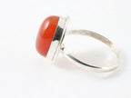 Ovale zilveren ring met carneool afbeelding 2