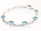 Zilveren armband met blauwe topaas afbeelding 2